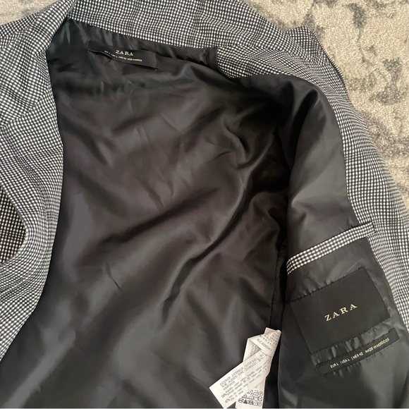 Zara Micro Houndstooth Zip Jacket - Picture 2 of 3